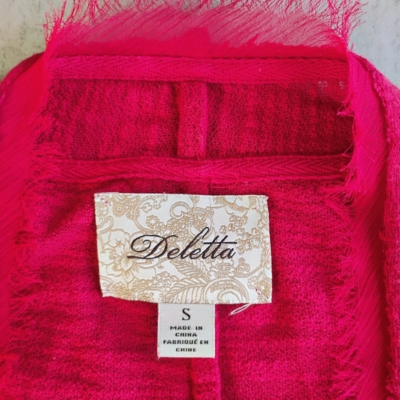 Deletta Anthropologie Roses Are Red Y2K Top Womens Small Balletcore Romantic - Picture 6 of 12
